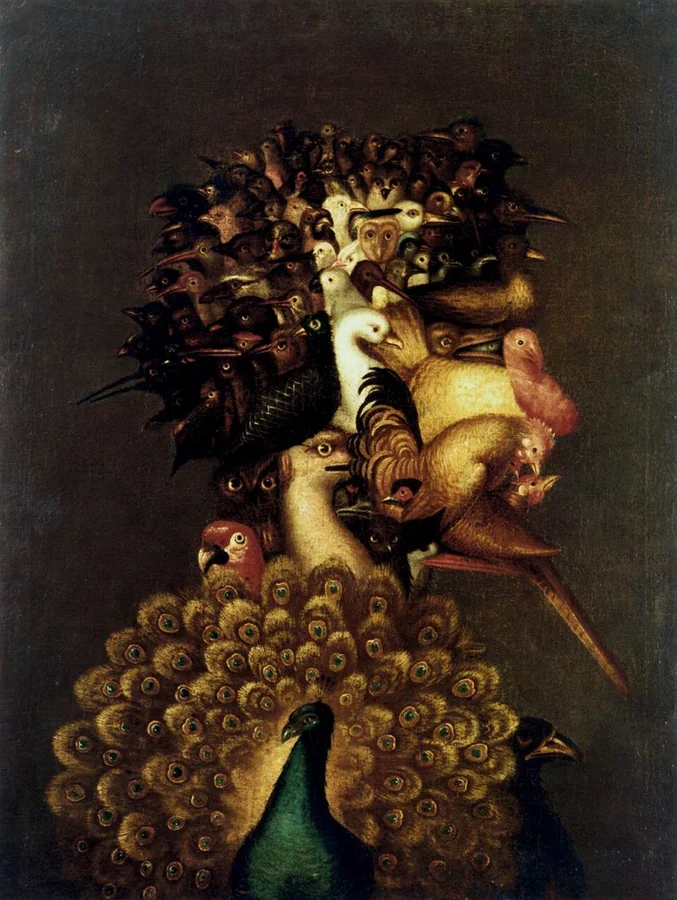 Air — The Four Elements — A flock of birds becomes a single profile.