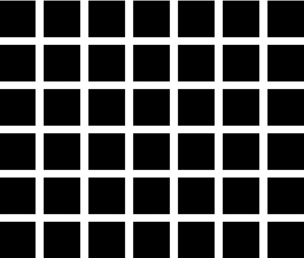 White grid lines separate black squares in the Hermann grid illusion.