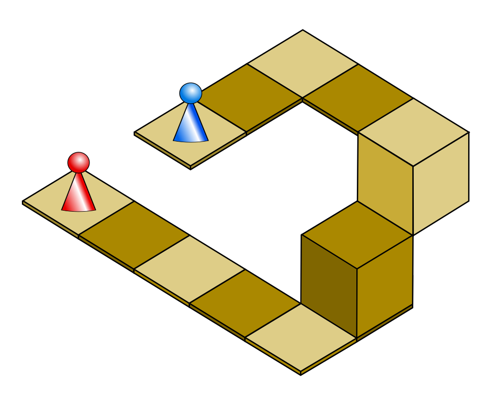 Impossible isometric junctions — Believable isometric corners combine into an inconsistent structure.